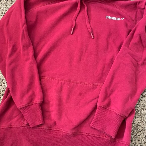 Gymshark Womens Dark Pink Pullover Hoodie Size L Cotton Blend - Picture 7 of 7